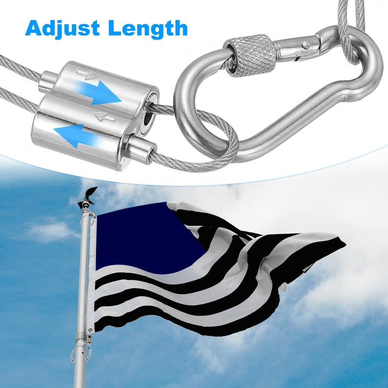 PATIKIL Flagpole Retainer Ring Flag Pole Accessories, Flag Beaded Mount