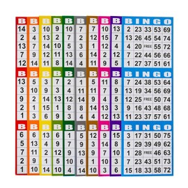 SEETOOOGAMES Tarjetas de papel para juego de bingo – 3 cartas – 100 libros de 10 hojas