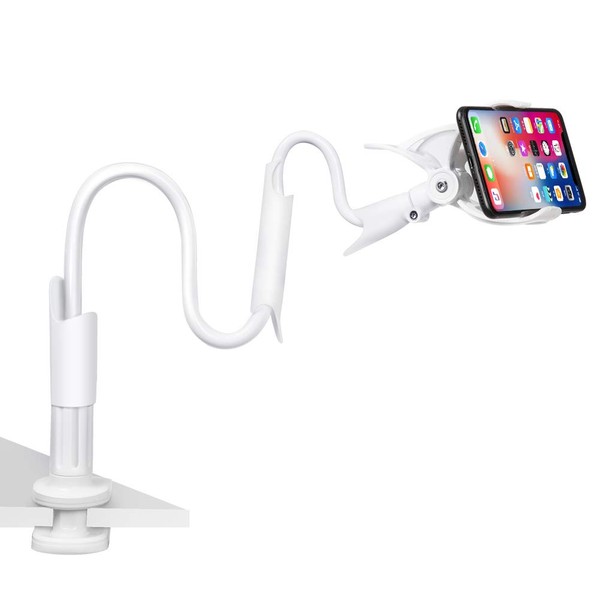 AKEIE Smartphone Stand with Flexible Arm, Reinforced Base, 2 Levels