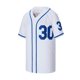 Men's #30 Sandlot Benny The Jet Rodriguez Movie Baseball Jersey Stitched Christmas Summer White No Number Size XL