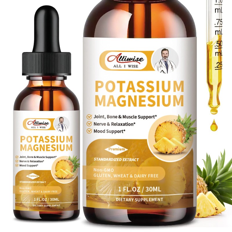 Alliwies Potassium Magnesium for Sleep,Calm&Leg Cramps-Potasio Magnesio para Sueño y