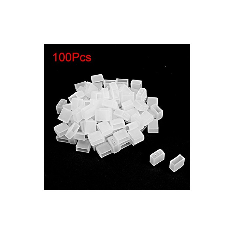 uxcell 100pcs Silicone Plug Fit 3528 8mm Wide LED Tube