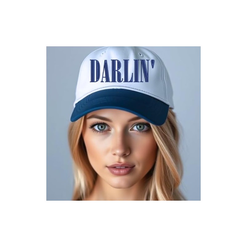 Darlin Embroidered 2 Tone Hat (Red/Natural)