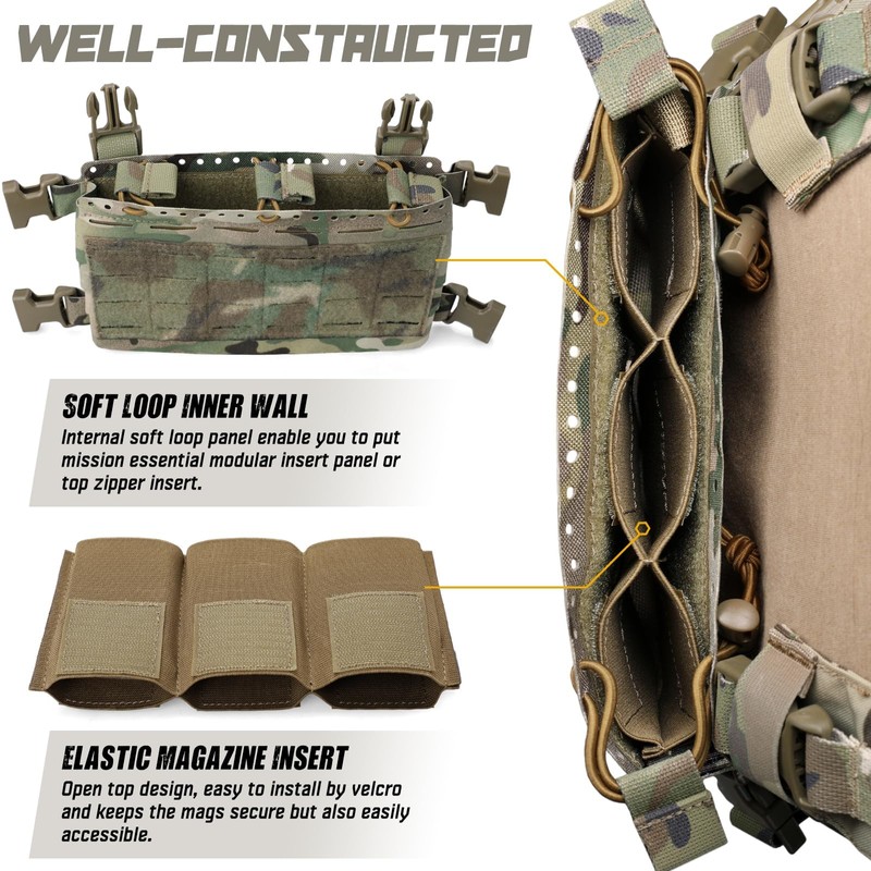 WYNEX Tactical Tool Chest Rig, Molle Chest Pack Chest Rig