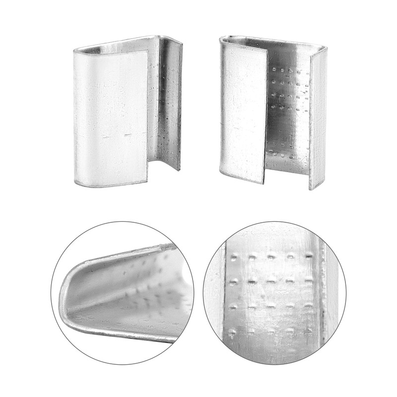 QWORK Strapping Open Seal, 500 Pcs Banding Clip Gripper Strap