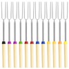 5/8/12/24 Pack Marshmallow Roasting Sticks Set, Extendable 32in Long Metal