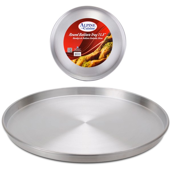 Alpine Cuisine Aluminum Round Baklava Tray 11.5-inch - Bakeware Pizza