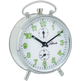 Atlanta Mech. Wecker Analog weiß 1065-0