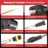 YUWEIC Ratcheting Wire Crimping Tool for AWG 24-16 Open Barrel