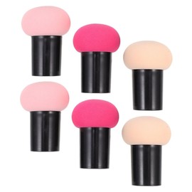 FOMIYES Dual-use Makeup Sponge Set 6pcs Blending Brush for Wet Dry Foundation Soft Mushroom Head Applicator