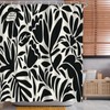 Aperturee Black and White Flower Shower Curtain for Women Girls