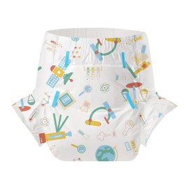 CutiePlusU Adult Diapers 2 Pieces, Incontinence Briefs with Tabs for Women and Men, Maximum Overnight Absorbency- Genius Baby (Medium 28"-38")