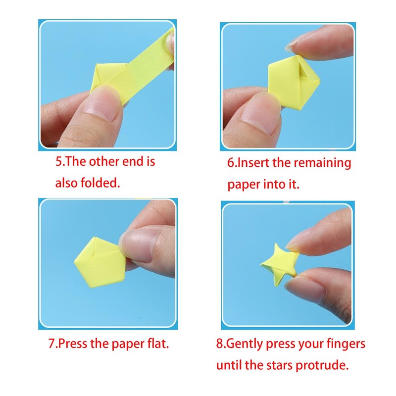 2700 Sheets Origami Star Paper Strips for DIY Hand Art