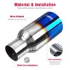 Upower Blue Burnt Exhaust Tip 2.5" Inlet 4" Outlet 9"