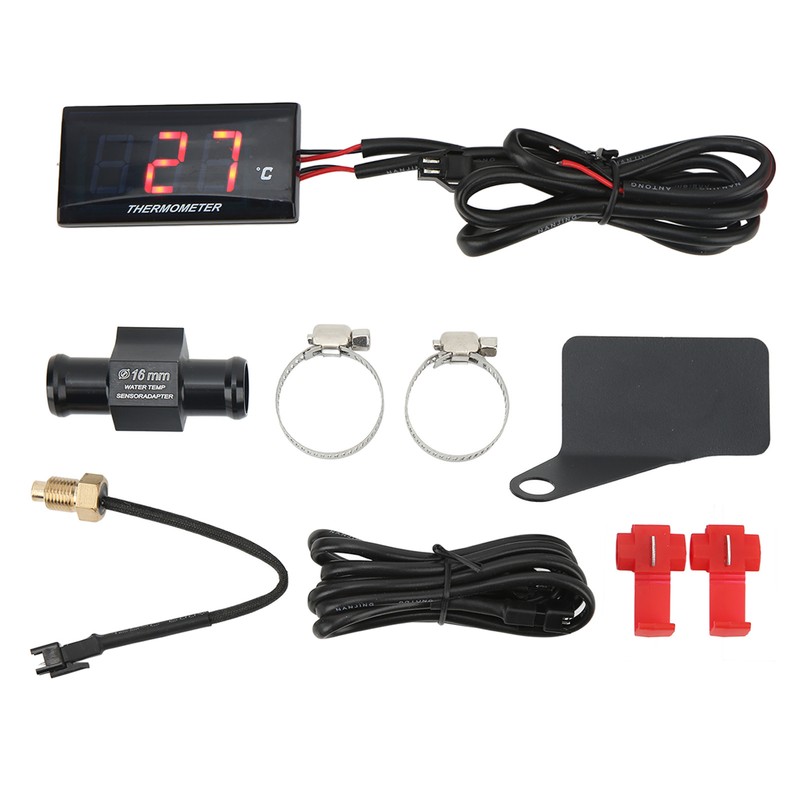 Universal Motorcycle DC12V LCD Screen Slim Water Temperature Gauge With