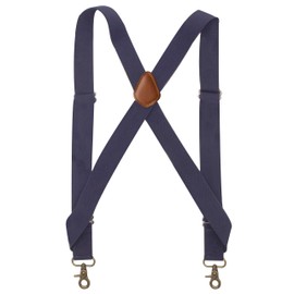 HNYIODA Men's Suspender Heavy Duty 2 Hooks Suspenders for Men 1.4 Inch Side Hook Adjustable Belt Loops for Big and Tall Men