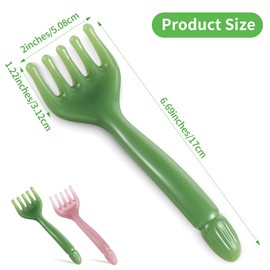 2Pcs Head Massager Manual Hair Scalp Massager Gua Sha Five Claw Massage Tool Comb Portable Handheld Resin Relax Tool for Father's Day Mother's Day Gifts Soothing Head Neck Lymph (Pink-purple; Green)