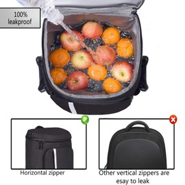 FORICH Backpack Cooler Leakproof Insulated Waterproof Backpack Cooler Bag, Lightweight Soft Beach Cooler Backpack for Men Women to Work Picnics Camping Hiking, 30 Cans(Black)
