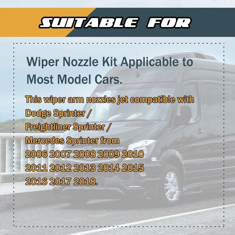 deemars 2PCS Windshield Washer Wiper Nozzle, Car Front Windshield Wiper