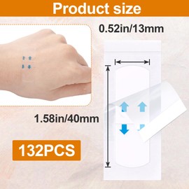 VARMDUKKE 132PCS Invisible Face Lift Tapes, Instant Face Lifting Tape for Makeup, Waterproof Face Lifting Stickers, Breathable Face Neck Tapes for Lifting Wrinkles, Double Chin, Sagging Skin