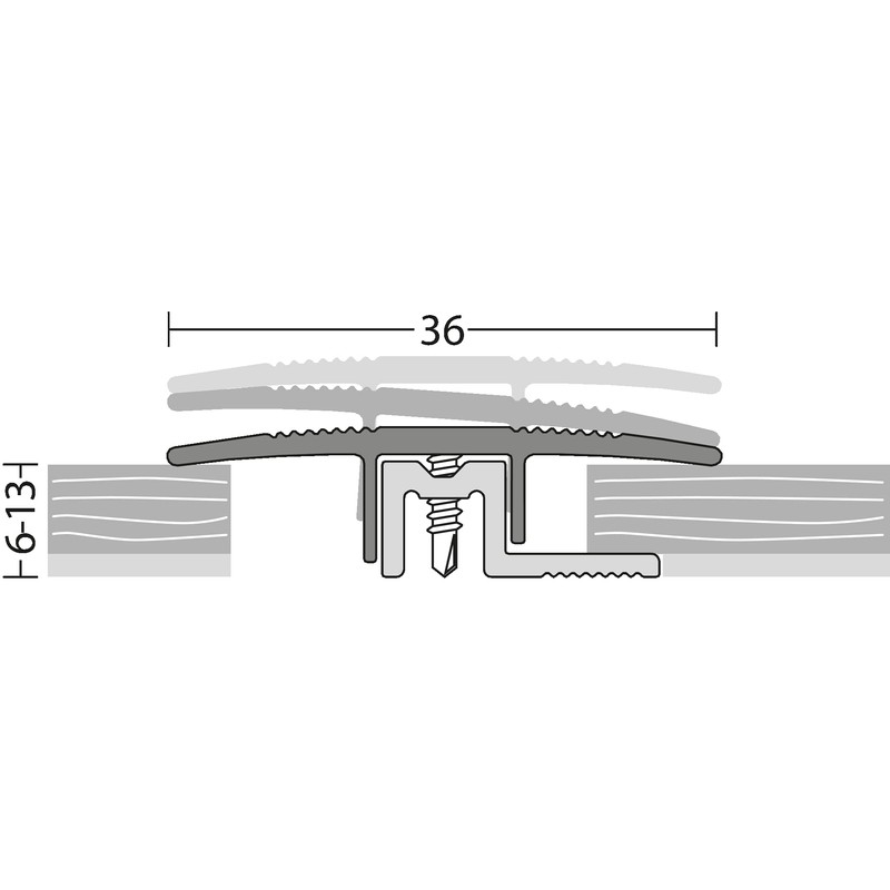 PS 400 Transition Profile PEP 100 cm Havana