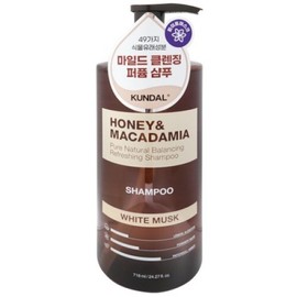 Kundal Honey & Macadamia Nature Shampoo Large Capacity White Musk 718ml 1 unit / 쿤달 허니 앤 마카다미아 네이처 샴푸 대용량 화이트머스크 718ml 1개