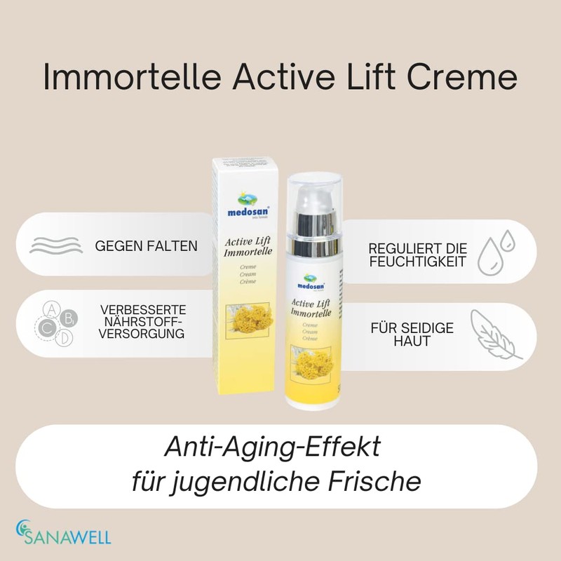 Immortelle Active Lift Cream, 50 ml in Pump Dispenser, Anti-Ageing,