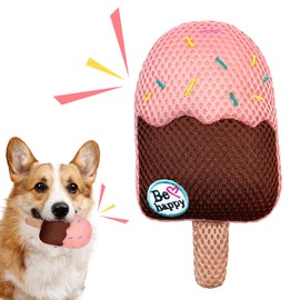 Lepawit Squeaky Dog Toys, Floating Dog Toys for Water or Pool, Chocolate Ice Cream Dog Gifts for Small and Medium Dogs