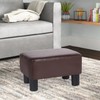 Joveco Small Footstool Ottoman Footrest Modern Rectangular Padded Seat for