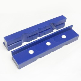 MYTEC Vise Jaws Pads, Strongly Magnetic Universal Vise Soft Jaws, Sturdy TPU material, Professional Grade Multi-Purpose Vise Jaw Protective Inserts for Any Metal Bench Vice (Blue, 6.0" 1 pair)