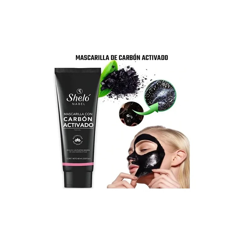 Carbón Activado Mascarilla Y Jabon Sheló Nabel S905+s906