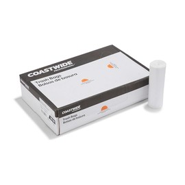 Coastwide 20-30 Gallon Trash Bag, 30" x 37", High Density, 10 mic, Natural, 500 Bags (CW18197)