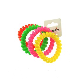 Zac's Alter Ego Set of 4 Telephone Cord Snag Free Elastics