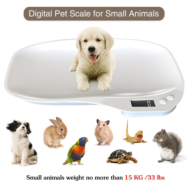 Multi-Function Digital Pet Scale for Small Animals Rabbit Hamsters Parrot,Large