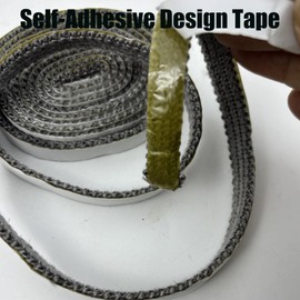 UMOKO 1PC Self-Adhesive Wood Stove Gasket Tape, 0.47" Wide x 1/8" Thick x 78.7" Long, High-Temperature Fiberglass Seal for Stoves & Fireplaces