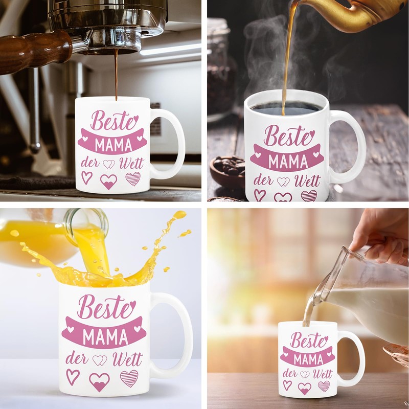 Diztoud Tasse Mama, Muttertagsgeschenke für Mama, Beste MAMA der Welt