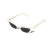 GLVSS Brand 'The Flirt' Rectangle Cat Eye Sunglasses White Frame
