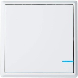 NineLeaf Wireless Push Button Switch, White, Manual, Touch/Pressure Actuator, 1800W, IP66 Rated, 1-Way, No Wiring Required, Ideal for Wall, Ceiling, LED Bulbs, Fixtures