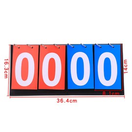 Braheart 4 Digit Scoreboard Scoring Board Scoring Board Foldable Waterproof Portable Easy to Read Score Chart Suitable for Various Sports Competition Baseball Soccer Basketball Table Tennis Sports