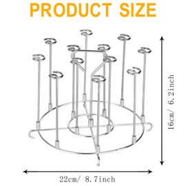 BEANPRECOY Air Fryer Skewer Stand Compatible with Ninja Foodi 6Qt 8Qt Vertical Skewers Holder with Stand Stainless Steel Air Fryer Accessories Grill Easy to Clean for Grilling Home Kitchen Kabobs