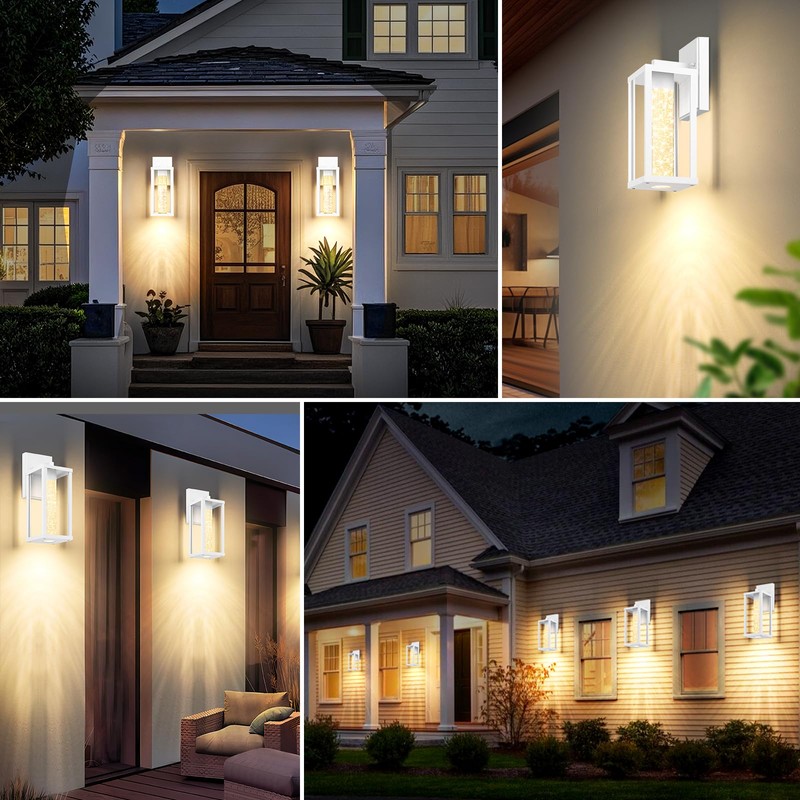 2-Pack Outdoor Wall Light Fixture, Exterior Waterproof Wall Lantern Sconce