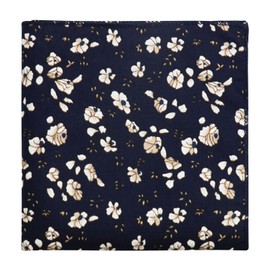 Gsyziux Floral Pocket Squares for Men Cotton Handkerchiefs 9.8x9.8 inch Suit Pocket Square for Weddings Formal Events (White-01)