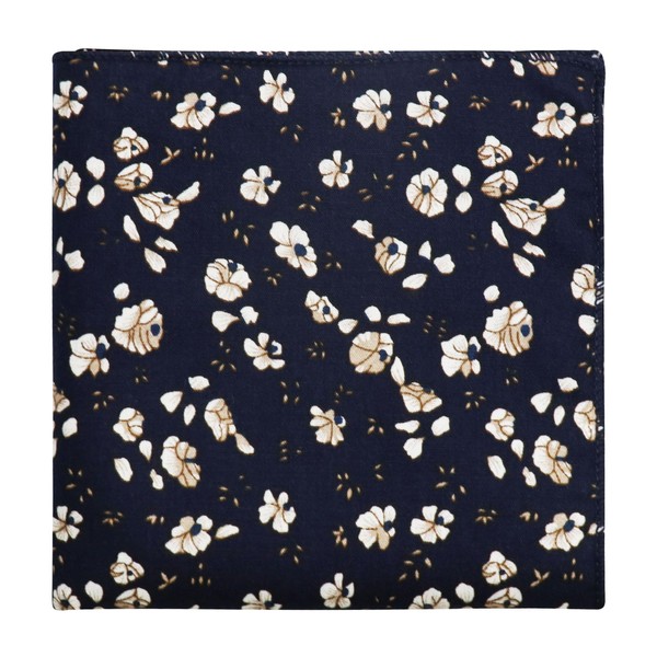Gsyziux Floral Pocket Squares for Men Cotton Handkerchiefs 9.8x9.8 inch