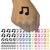 Music Eighth Notes Temporary Tattoo Water Resistant Fake Body Art
