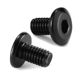 M6 x 10mm 20Pcs Flat Head Hex Socket Cap Screws Bolts, 304 Stainless Steel 18-8, Full Thread, Black Oxide by SG TZH (with Hex Spanner)