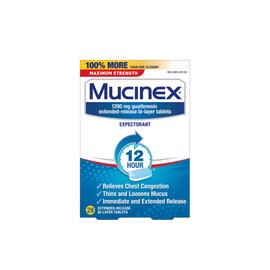 Mucinex SE 12 Hour Max Strength Chest Congestion Expectorant Tablets, 28 Count