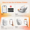 RayCue Printy AI Mini Voice-Control Printer, Kid-Safe AI Sticker Printer