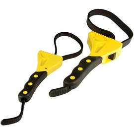 Edward Tools Strap Wrench Set 2 Piece - Fits Items 3/8” to 6 1/2” Oil Filter Wrench, Jar Opener, Pipe Wrench, Rubber Strap Wrench, Shower Head Wrench, Water Filter Wrench - Non Slip Strap