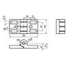 Hinge 8 40 Zn Die-Cast Zinc 40 x 80 mm