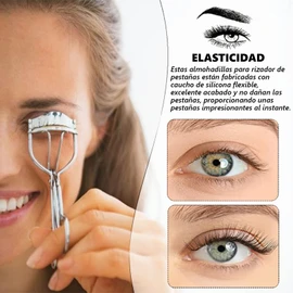 60 Almohadillas para rizador de pestañas, almohadillas de silicona de repuesto para rizador de pestañas universal con caja de almacenamiento transparente